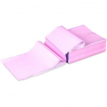 得力（deli）珊瑚海彩色电脑打印纸S241-2CS两层整张80列（撕边色序：白红 1000页/箱）