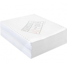 得力（deli）珊瑚海S241-2-1/2二联二等分整张电脑打印纸80列白色不撕边 1000页/箱