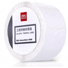 得力（deli）11873 三防热敏标签打印纸 40mm*30mm不干胶条码打印纸 800张*96卷装