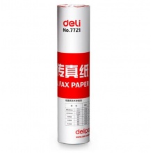 得力(deli)210mm*30m 55g热敏传真纸 单卷装7721